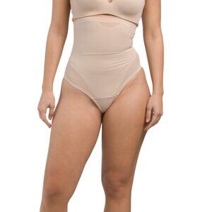 TC Warm Beige Hi Waist Sheer Shaping Thong